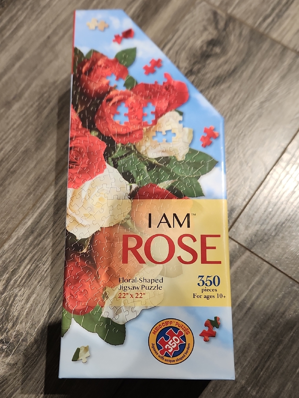 Madd Capp I Am ROSE Floral-Shaped Jigsaw Puzzle - 22" X 22" 350pcs For Ages 10+